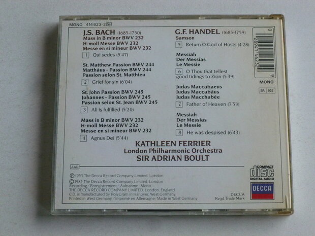 Bach & Handel - Kathleen Ferrier, Sir Adrian Boult