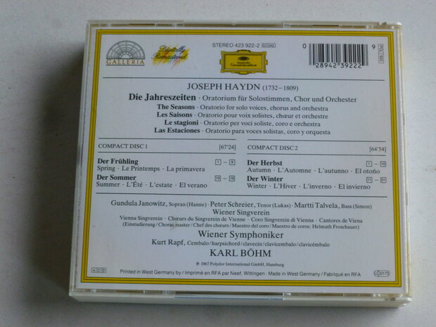 Haydn - Die Jahreszeiten / Karl Böhm (2 CD)