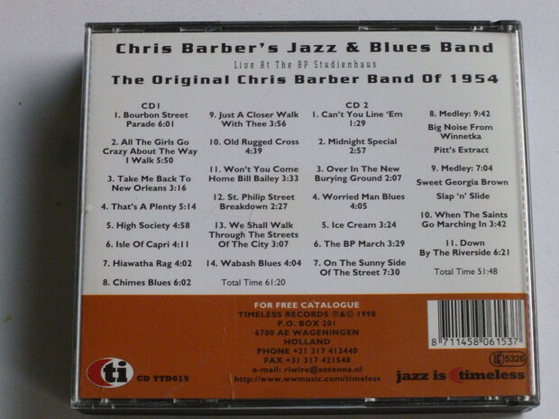 Chris Barber's Jazz & Blues Band - Live at the BP Studienhaus (2 CD)