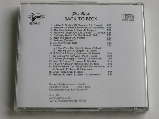 Pia Beck - Back to Beck (gesigneerd)