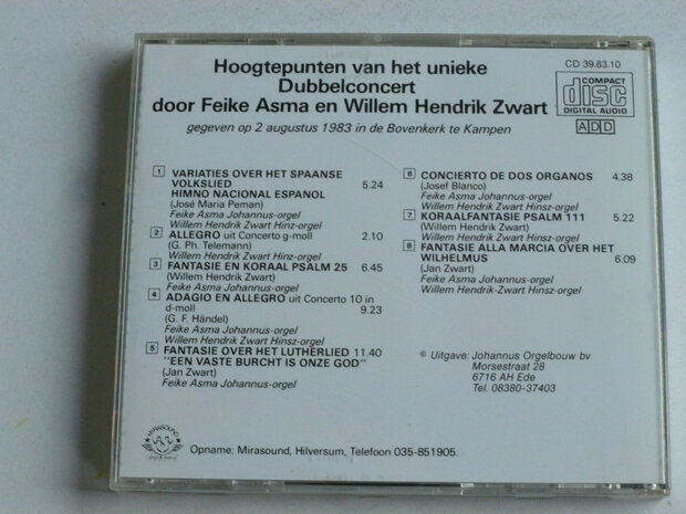 Feike Asma en Willem Hendrik Zwart - Dubbelconcert