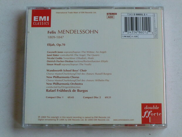 Mendelssohn - Elijah / Rafael Frühbeck de Burgos (2 CD)