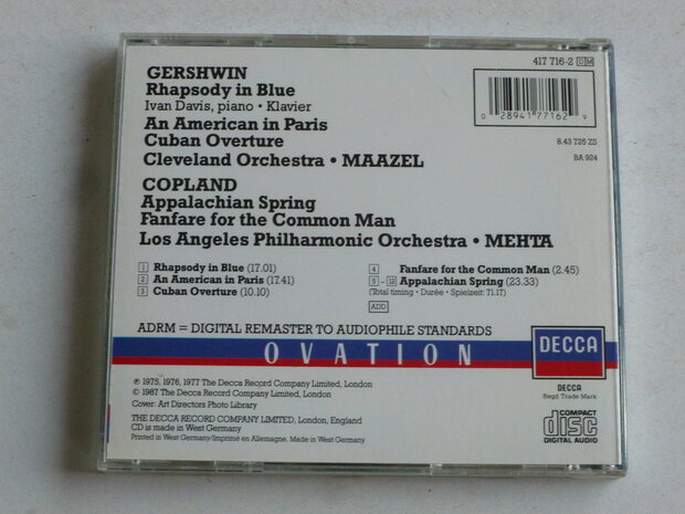 Gershwin - Rhapsody in Blue / Mehta , Maazel