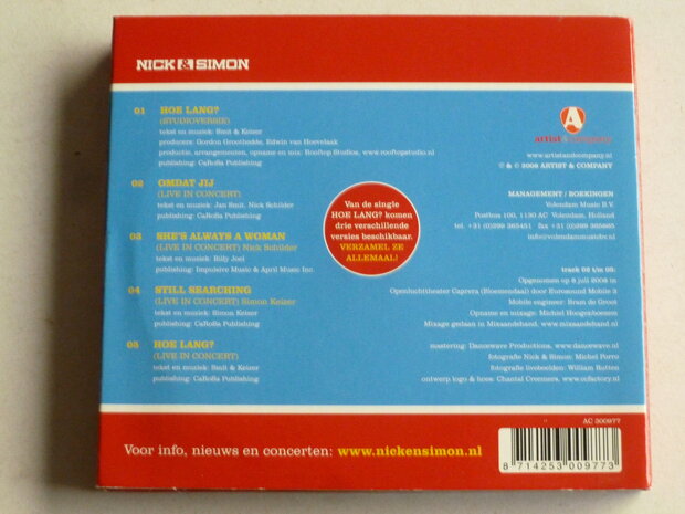 Nick & Simon - Hoe Lang? limited edition (2 CD + DVD)