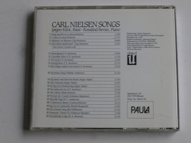 Carl Nielsen - Songs / Jorgen Klint, Rosalind Bevan