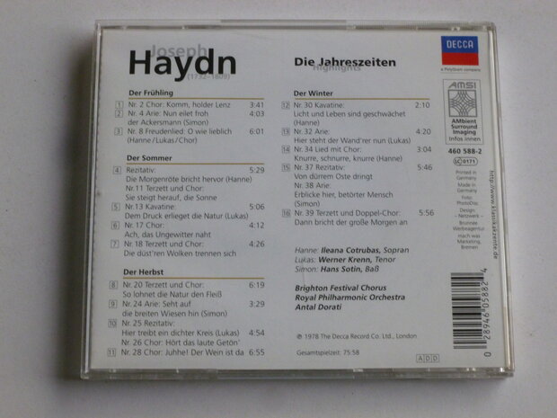 Haydn - Die Jahreszeiten / Cotrubas, Antal Dorati