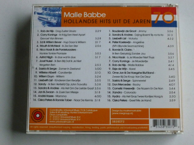 Malle Babbe - Hollandse Hits uit de jaren 70 (2 CD)