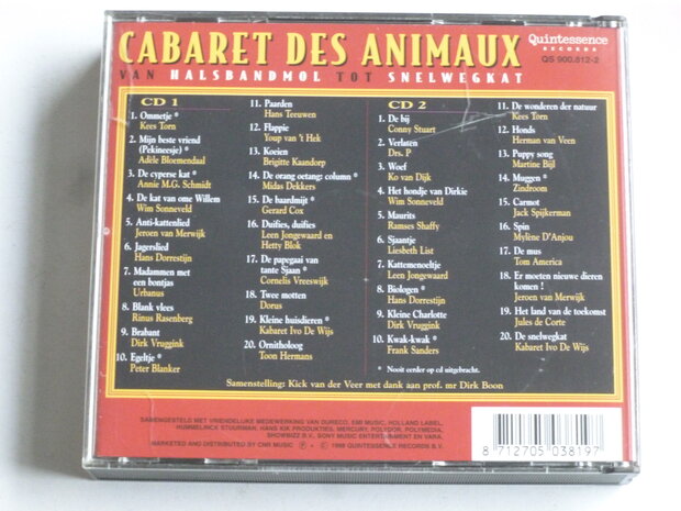 Cabaret des Animaux - 40 Fabelachtige Dierennummers (2 CD)