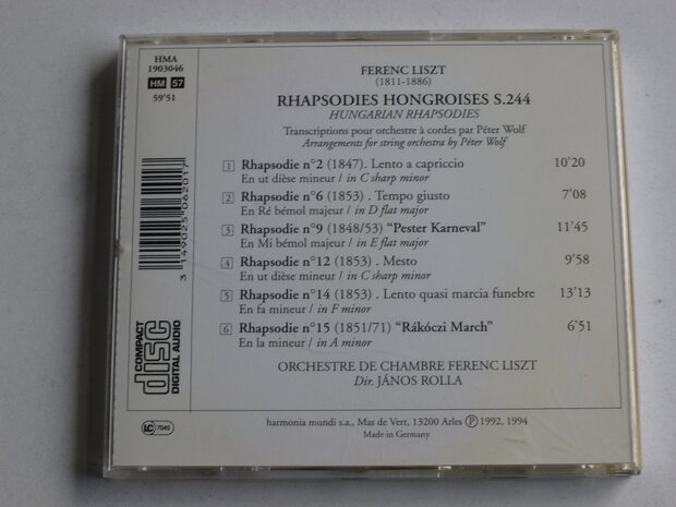 Liszt - Rhapsodies Hongroises / Janos Rolla