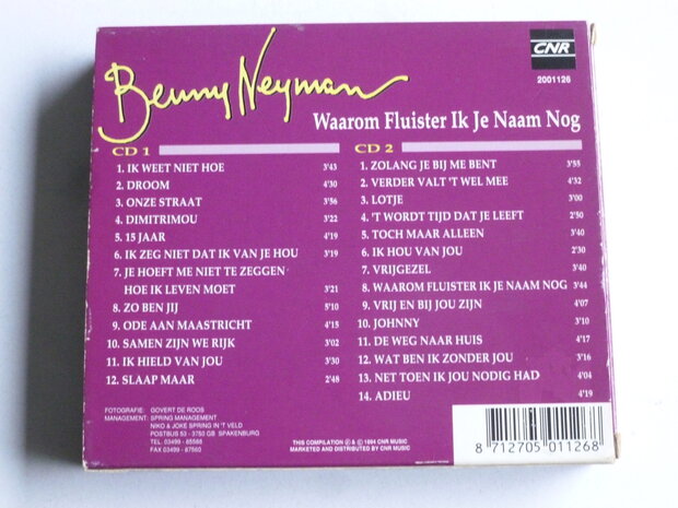 Benny Neyman - Waarom Fluister ik je naam nog (2 CD)