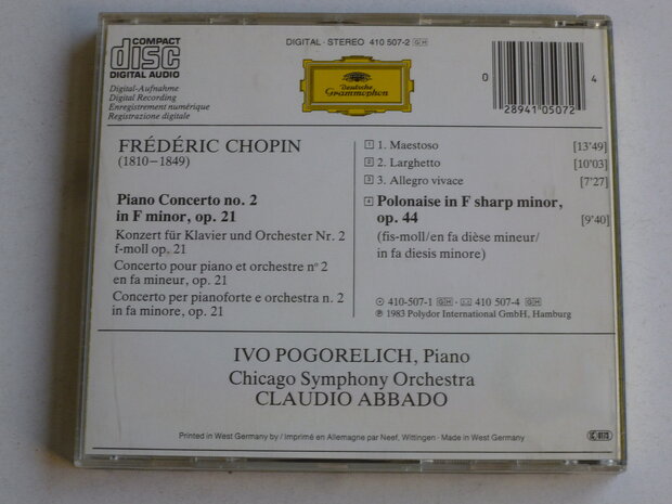 Chopin - Piano Concerto / Ivo Pogorelich, Abbado