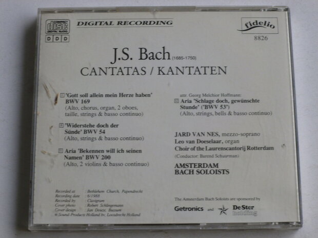 J.S Bach - Cantatas / Jard van Nes (fidelio)