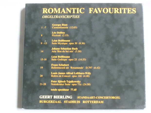 Romantic Favourites - Orgeltranscripties vol.1 / Geert Bierling