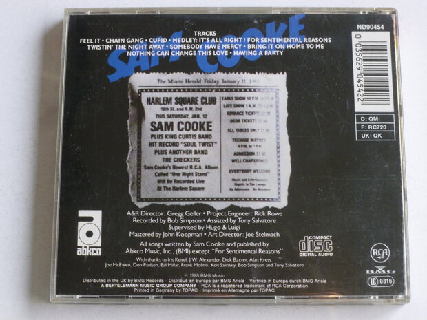 Sam Cooke - Live at the Harlem Square Club 1963 - Tweedehands CD