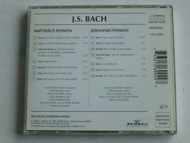 Bach - Matthäus & Johannes Passion / Leonardt, Sigiswald Kuijken