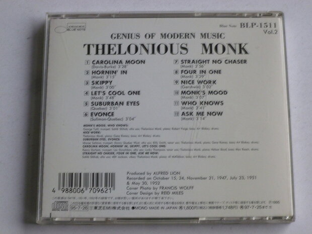 Thelonius Monk - Genius of Modern Music volume two (Japan)