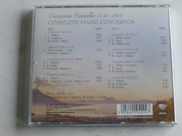 Paisiello - Complete Piano Concertos / Pietro Spada (2 CD)