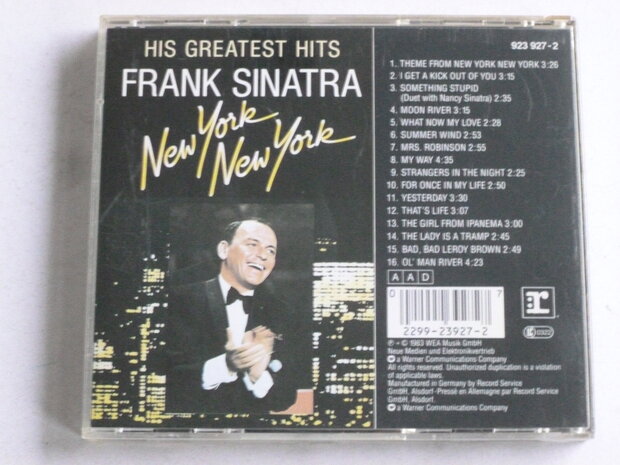 Frank Sinatra - New York New York / His Greatest Hits