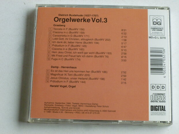 Buxtehude - Orgelwerke vol.3 / Harald Vogel