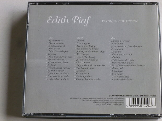 Edith Piaf - Platinum Collection (3 CD)