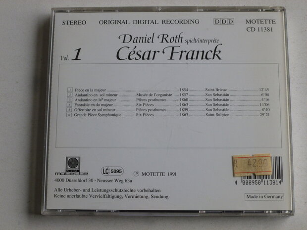 Cesar Franck - Daniel Roth spielt Cesr Franck vol.1