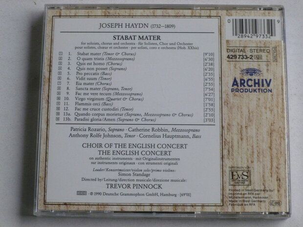 Haydn - Stabat Mater / Trevor Pinnock