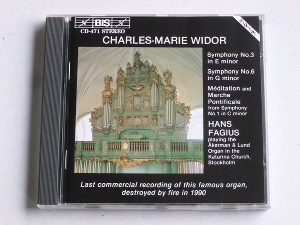 Widor - Symphony no.3, 6 / Hans Fagius