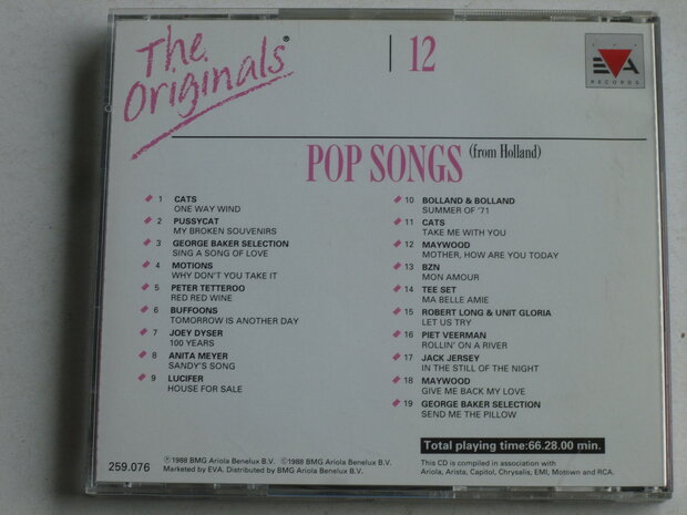 The Originals 12 - Pop Songs from Holland