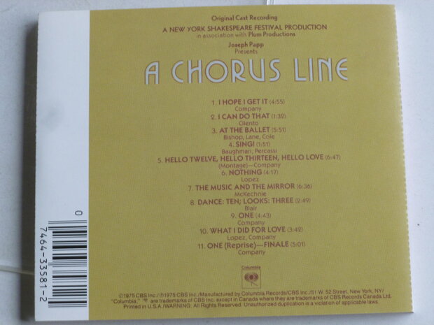 A Chorus Line - Original Cast Recording