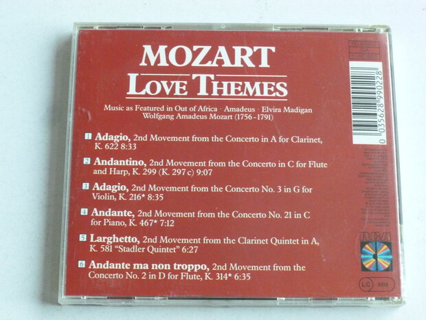 Mozart - Love Themes / Out of Africa, Amadeus, Elvira Madigan