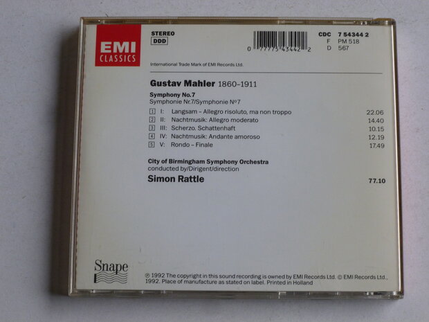 Mahler - Symphonie no 7 / Simon Rattle