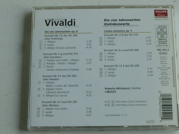 Vivaldi - Die vier Jahreszeiten / I Musici, Robero Michelucci