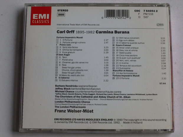 Orff - Carmina Burana / Franz Welser-Most