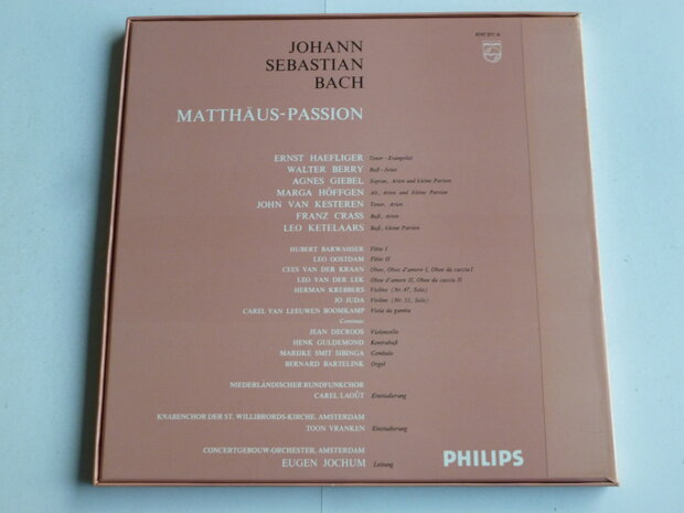 Bach - Matthäus Passion / Haefliger, Eugen Jochum (4 LP)