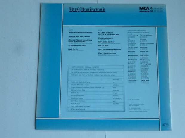 Burt Bacharach - Original Favorites (LP)