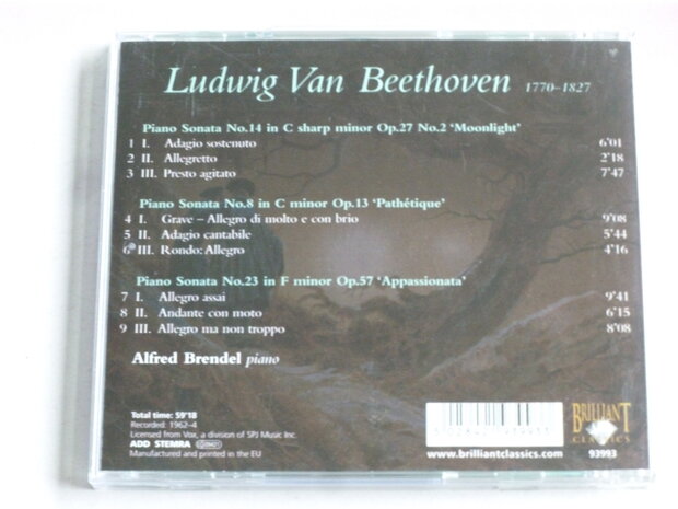 Beethoven - Piano Sonatas / Alfred Brendel