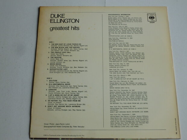 Duke Ellington - Greatest Hits (LP) CBS