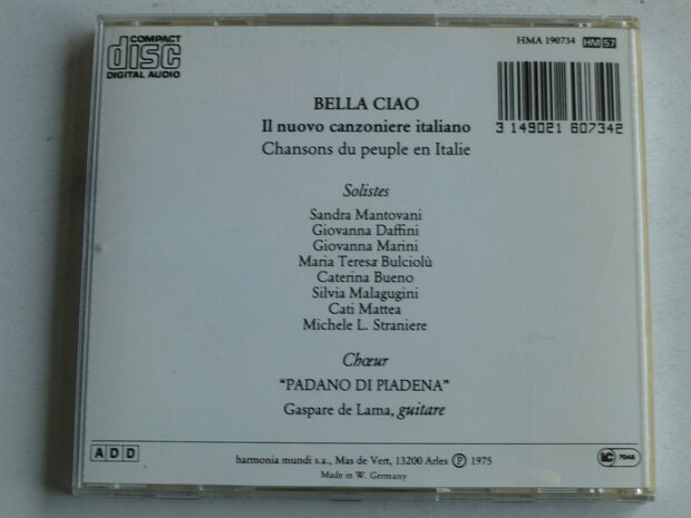 Bella Ciao - Chansons du Peuple en Italie / Padano di Piadena