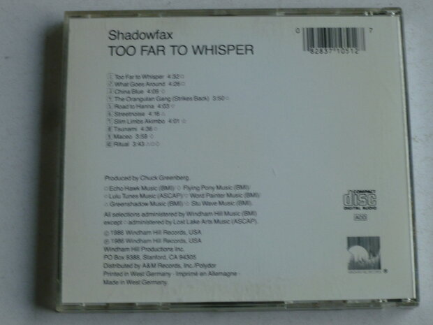 Shadowfax - Too far to Whisper