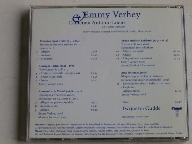 Emmy Verhey & Camerata Antonio Lucio