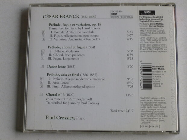 Franck - Piano Works  / Paul Crossley