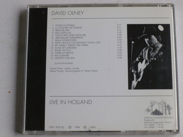 David Olney - Live in Holland