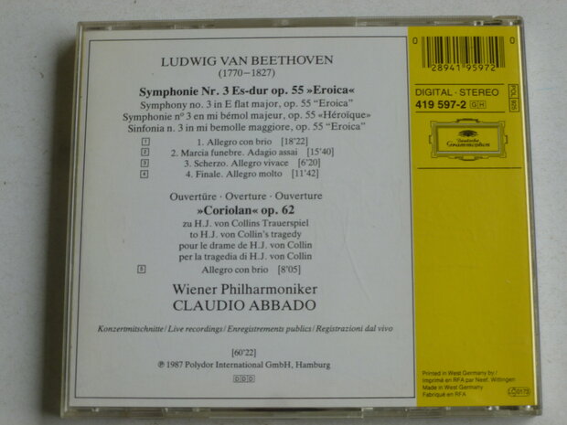 Beethoven - Symphonie no. 3 / Claudio Abbado