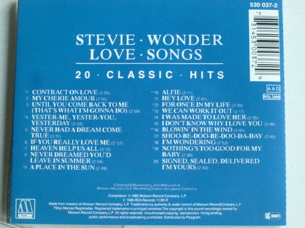 Stevie Wonder - Love Songs / 20 Classic Hits