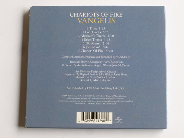 Vangelis - Chariots of Fire (25th. Anniversary Edition, remastered)