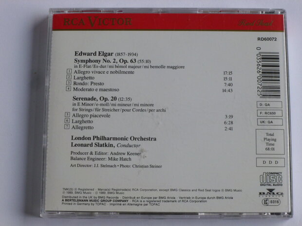 Elgar - Symphony 2 / Leonard Slatkin