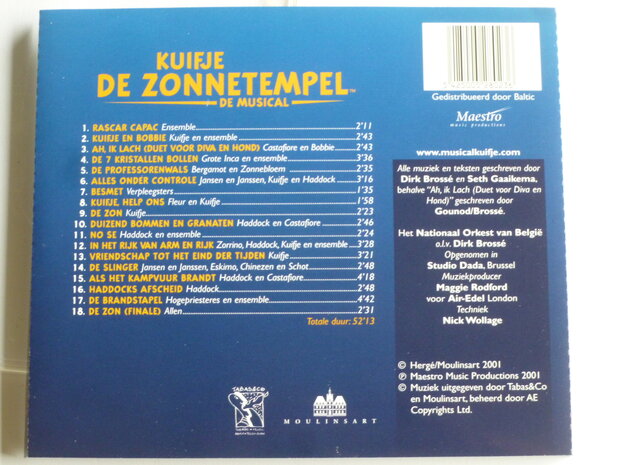 Kuifje - De Zonnetempel / De Musical (originele cast)