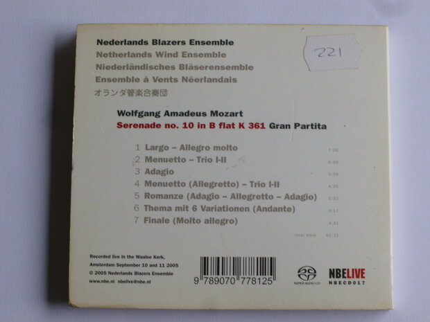 Mozart - Gran Partita / Nederlands Blazers Ensemble (SACD)