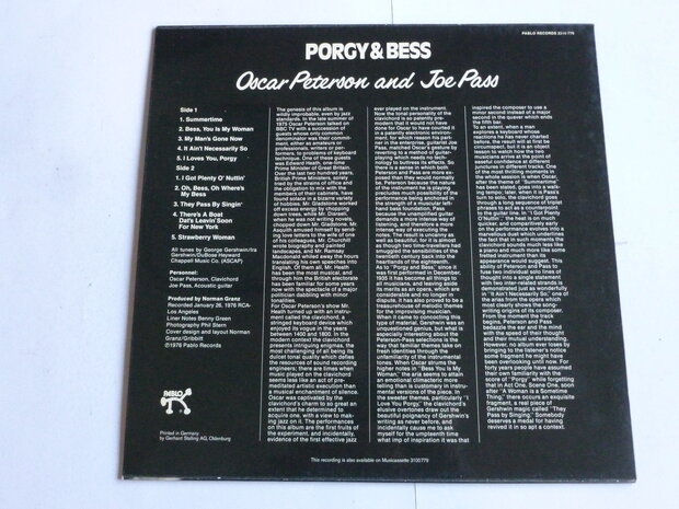 Oscar Peterson and Joe Pass - Porgy & Bess (LP) 2310779