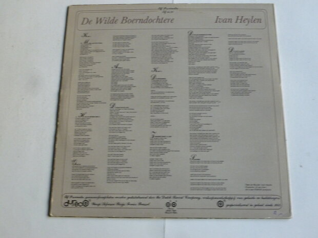 Ivan Heylen - De Wilde Boerndochtere (LP)